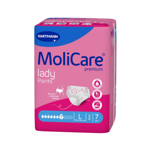 Inkontinenčné naťahovacie nohavičky MoliCare Premium lady pants 7 kvapiek, 7 ks, veľkosť L