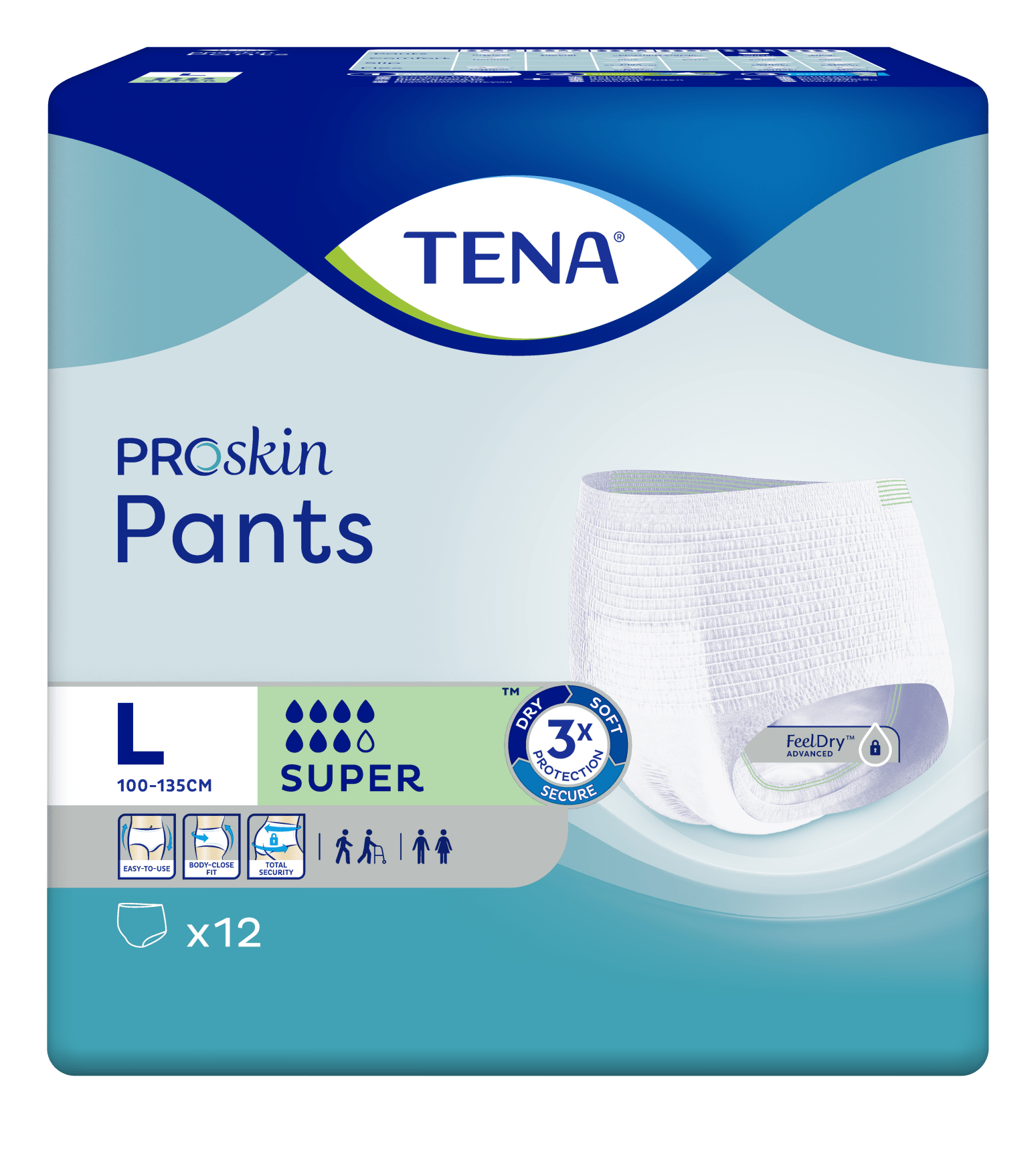 TENA Pants Super L naťahovacie inkontinenčné nohavičky 1x12 ks – Obrázok 2