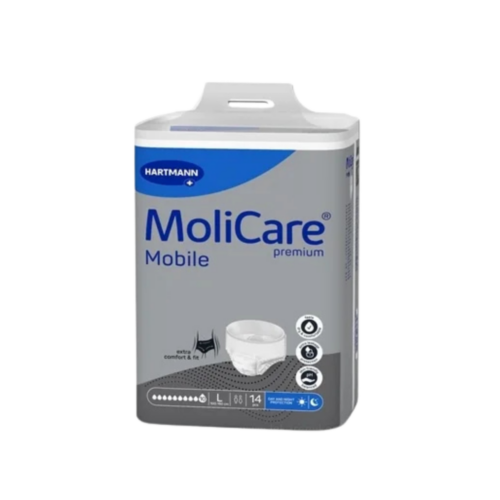 Plienkové nohavičky naťahovacie Molicare Premium Mobile 10 kvapiek L, 14 ks