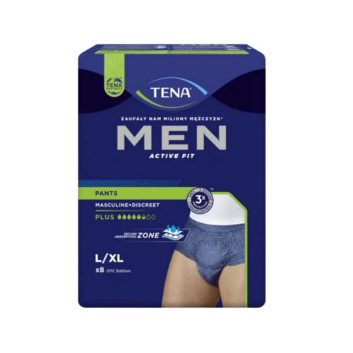 TENA Men Pants Plus Blue L/XL pánske inkontinenčné spodné prádlo, modré 1x8 ks