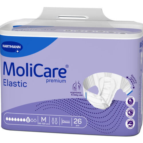 Plienkové nohavičky zalepovacie MoliCare Premium Elastic 8 kvapiek M, 26ks