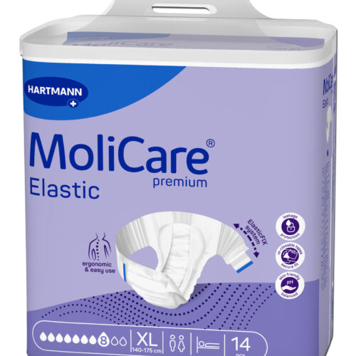 Plienkové nohavičky zalepovacie MoliCare Premium Elastic 8 kvapiek XL, 14ks
