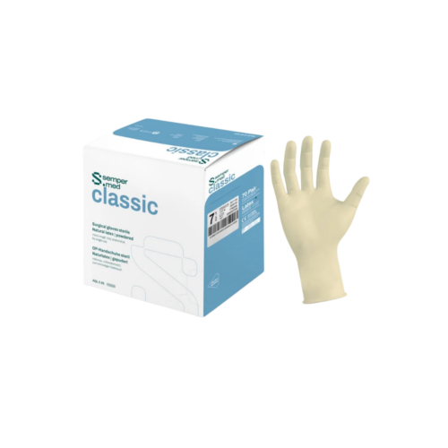 Sempermed classic veľkosť 7 operačné rukavice latexové, púdrované