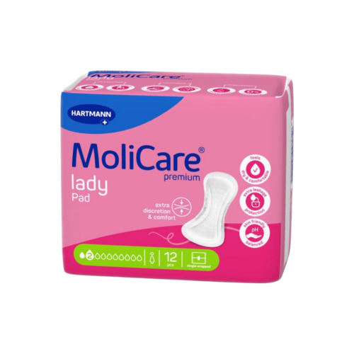 Inkontinenčné vložky pre ženy MoliCare Premium lady pad 2 kvapky, 12ks