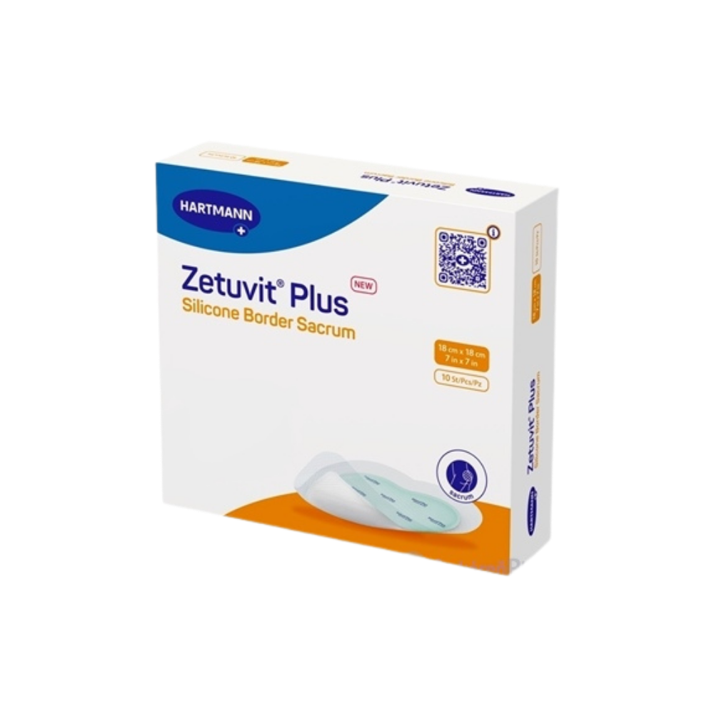 Zetuvit Plus Silicone Border Sacrum kompres sterilný (18x18 cm) 1x10 ks