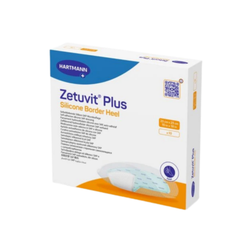 Zetuvit Plus Silicone Border Heel kompres sterilný (25x25 cm) 1x10 ks