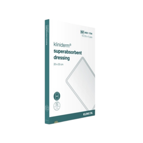 Kliniderm superabsorbent dressing krytie superabsorpčné sterilné 20 x 30 cm, 1x10 ks