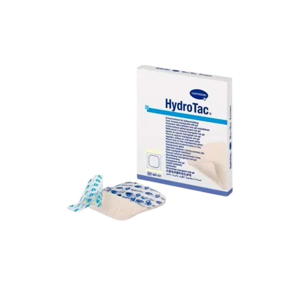 HydroTac - Krytie na rany penové hydropolymérové impregnované gélom (12,5x12,5 cm) 1x10 ks